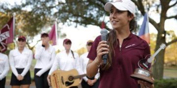 Julia López logró un brillante triunfo en la Liga Universitaria de golf de Estados Unidos