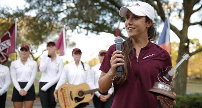 Julia López logró un brillante triunfo en la Liga Universitaria de golf de Estados Unidos