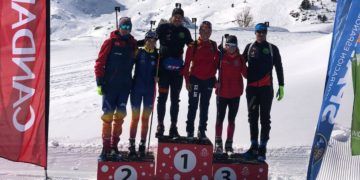 Mónica Saez, campeona de España de biatlón de Sprint en el Stadium Spainsnow