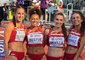 El 4×100 femenino hace historia y disputará la final del Mundial con récord de España