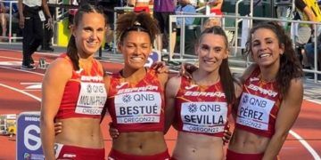 El 4×100 femenino hace historia y disputará la final del Mundial con récord de España