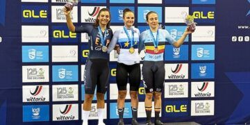 Ainara Albert, plata en la puntuación sub’23, y Leyre Almena, bronce en ómnium júnior, en el Europeo de ciclismo en pista de Anadia