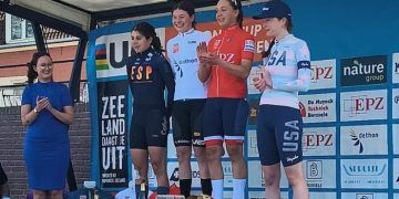 Alejandra Neira finalizó segunda en la general de la EPZ Omloop van Borsele