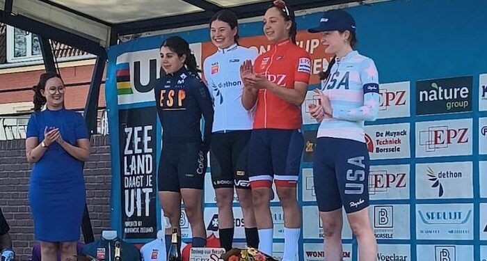 Alejandra Neira finalizó segunda en la general de la EPZ Omloop van Borsele