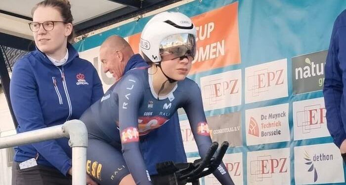 Alejandra Neira fue segunda en la contrarreloj inaugural de la EPZ Omloop Van Borsele