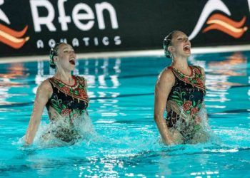 Alisa Ozhogina e Iris Tió, oro en dúo olímpico con un homenaje a Tina Turner  en la Copa del Mundo