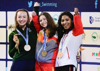 Anastasiya Dmytriv, de 13 años, campeona del Mundo en los 100 m braza de la clase SB8