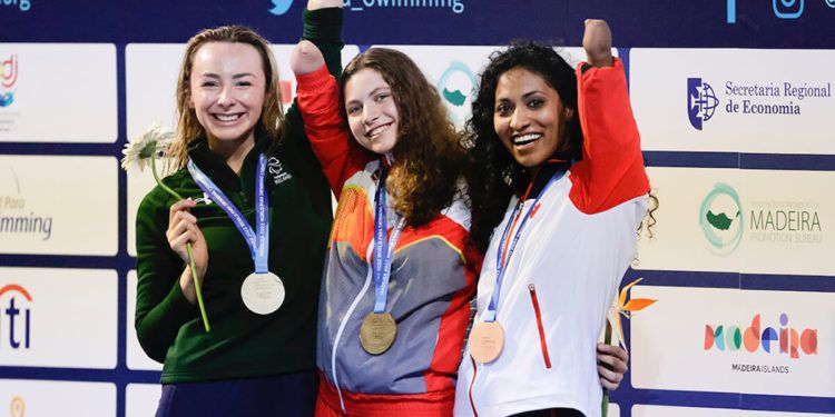 Anastasiya Dmytriv, de 13 años, campeona del Mundo en los 100 m braza de la clase SB8