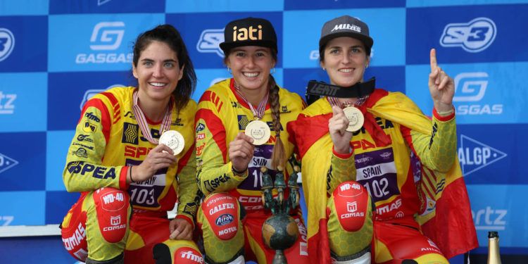Berta Abellán, Sandra Gómez y Alba Villegas dan forma al triunfo de España en el Trial de las Naciones