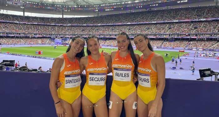 El relevo largo de España fue quinto en su serie sin acceso a la final olímpica en Saint Denis