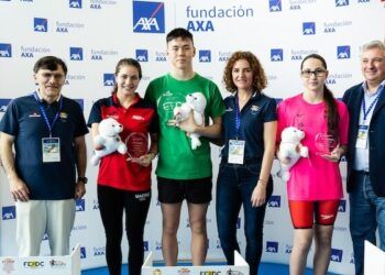 Así quedó el podio del campeonato de España AXA de Promesas Paralímpicas de Natación 2025