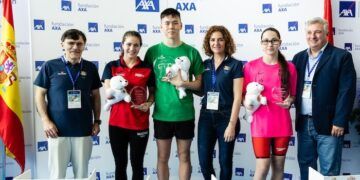 Así quedó el podio del campeonato de España AXA de Promesas Paralímpicas de Natación 2025