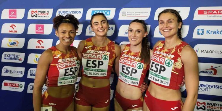 El relevo 4×100, bronce en el Europeo por equipos de Chorzów