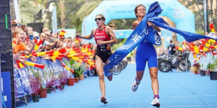 Cecilia Santamaría, segunda en la Copa de Europa de triatlón