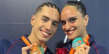 El dúo Txell Ferré y Lilou Lluís lograron la plata continental en rutina técnica