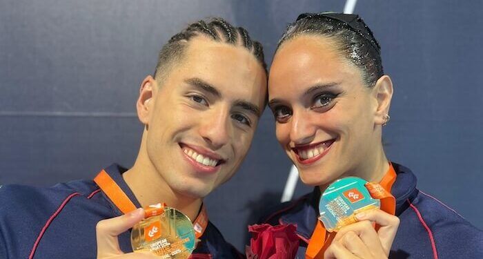El dúo Txell Ferré y Lilou Lluís lograron la plata continental en rutina técnica