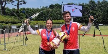 Elia Canales y Andrés Temiño, bronce por equipos mixto en la Copa del Mundo de Yecheon