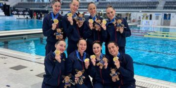 España, oro en equipo libre en la Copa del Mundo de natación artística en Markham