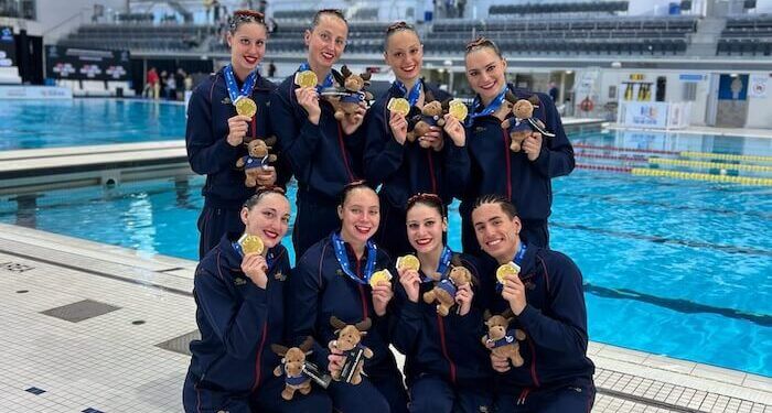España, oro en equipo libre en la Copa del Mundo de natación artística en Markham