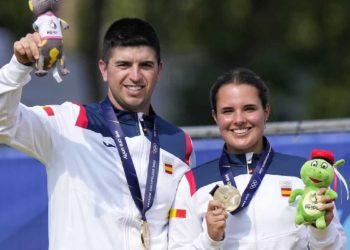 Elia Canales y Miguel Alvariño se adjudican el oro en arco recurvo por equipos mixtos