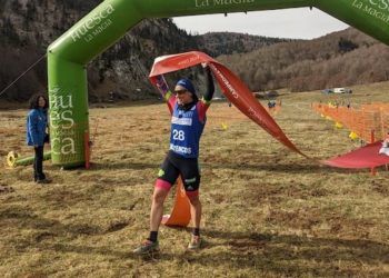 Enara Oronoz, campeona de España de triatlón de invierno en Ansó