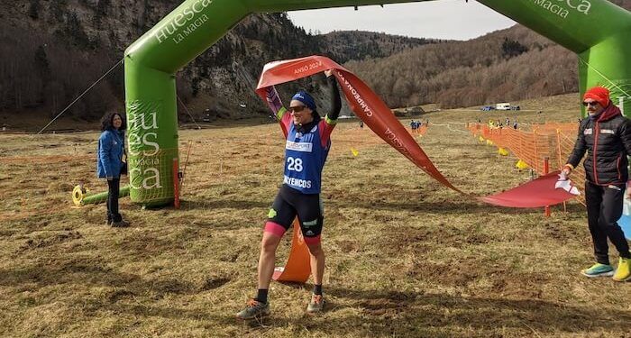 Enara Oronoz, campeona de España de triatlón de invierno en Ansó