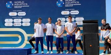 España, bronce en relevos mixtos de la Copa del Mundo de aguas abiertas en Somabay