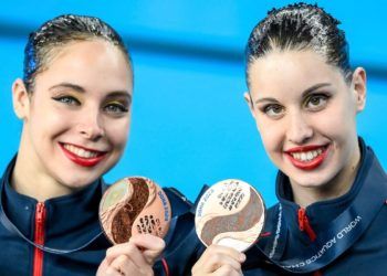 Alisa Ozhogina e Iris Tió, bronce mundial en dúo técnico