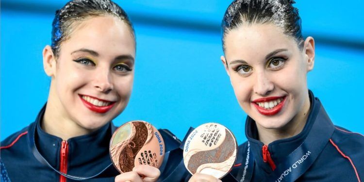 Alisa Ozhogina e Iris Tió, bronce mundial en dúo técnico