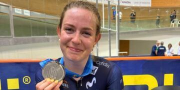 Isabella Escalera, subcampeona de Europa sub’23 de eliminación de ciclismo en pista