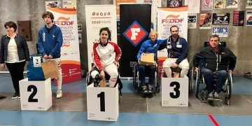 Judith Rodríguez, campeona de España de esgrima en silla en florete