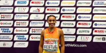 Jaël-Sakura Bestué, séptima en la final de los 200m del Europeo de Roma