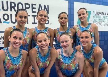 Júlia Mora logró un oro y una plata con la selección en el Europeo de Atenas de natación artística