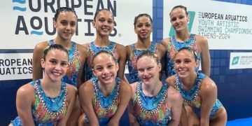 Júlia Mora logró un oro y una plata con la selección en el Europeo de Atenas de natación artística