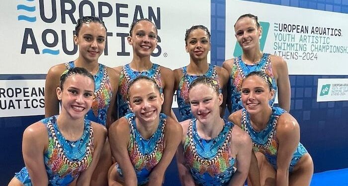 Júlia Mora logró un oro y una plata con la selección en el Europeo de Atenas de natación artística