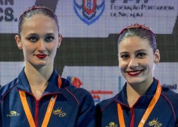El dúo Txell Ferré y Lilou Lluís lograron la plata continental en rutina técnica