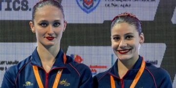 El dúo Txell Ferré y Lilou Lluís lograron la plata continental en rutina técnica