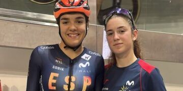 Leyre Almena e Izaro Etxarri cerraron en cuarta posición las madison júnior del Europeo en pista