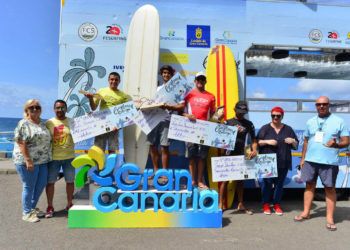 Dominique Miller y Antonio Dantas se llevan el primer Festival Internacional Longboard Oleaje de Gran Canaria