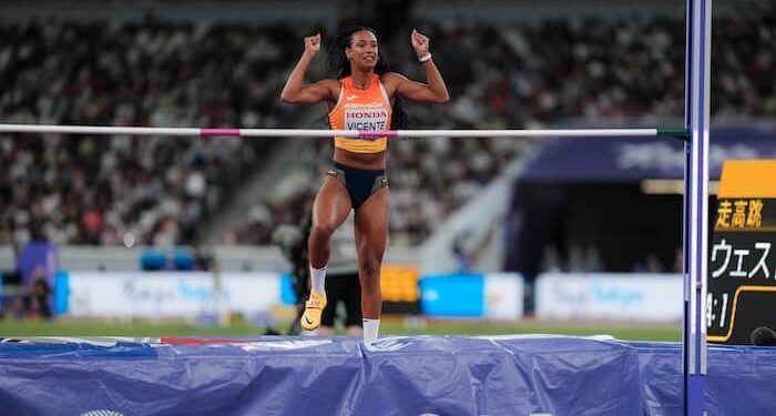 María Vicente se situó duodécima en el Mundial a falta de tres pruebas para cerrar el heptatlón