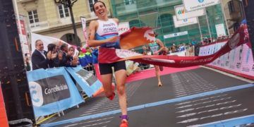 Maite Jiménez-Orta, campeona de España de triatlón sprint 2024 en A Coruña