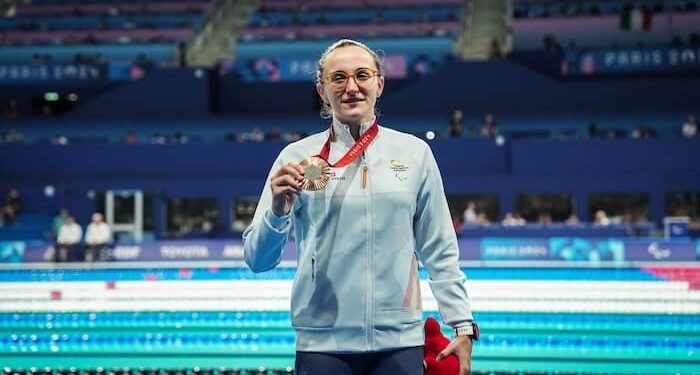 María Delgado, bronce en los 100 metros espalda S12