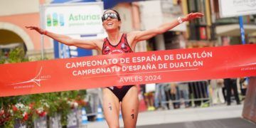 María Varo ganó el campeonato de España de duatlón 2024 en Avilés