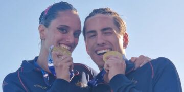 Mireia Hernández y Dennis González lograron el oro en el dúo mixto técnico en Hurgada