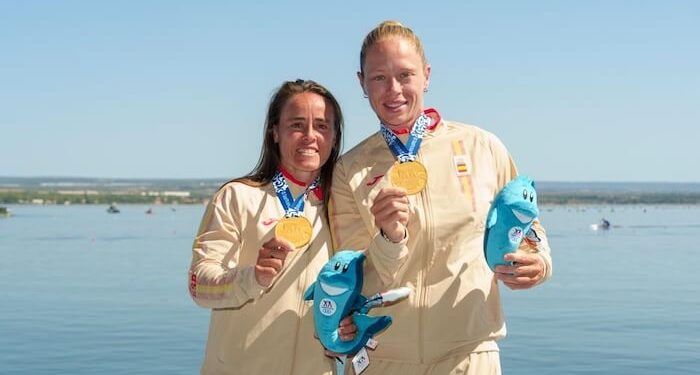 Miriam Vega e Isabel Contreras conquistaron el oro en K2-500 en los Juegos Mediterráneos