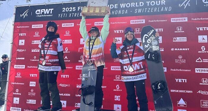 Núria Castán finalizó tercera en la general de snowboard del Freeride World Tour