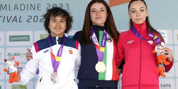 Paula Ostiz brilló para conseguir la plata en la prueba en línea del FOJE