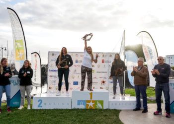 La española Pilar Lamadrid, flamante campeona de los Lanzarote iQFOil Games de Marina Rubicón