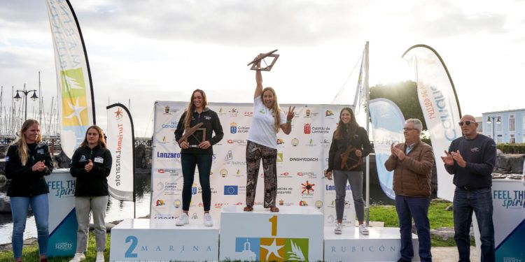 La española Pilar Lamadrid, flamante campeona de los Lanzarote iQFOil Games de Marina Rubicón