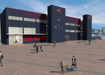 El Alinghi Red Bull Racing suizo pone la primera piedra de su base de Barcelona